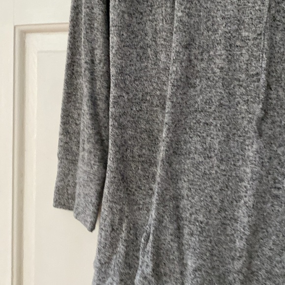 aerie Just Add Leggings Sweater Heathered Gray Size Medium Cowl Neck Drawstring - Picture 4 of 9